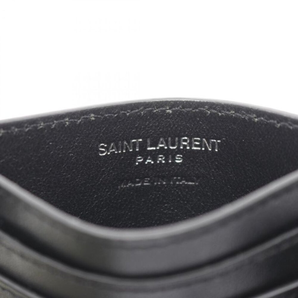 Saint Laurent Paris Card Case Black Leather Card Case - Picture 4 of 7